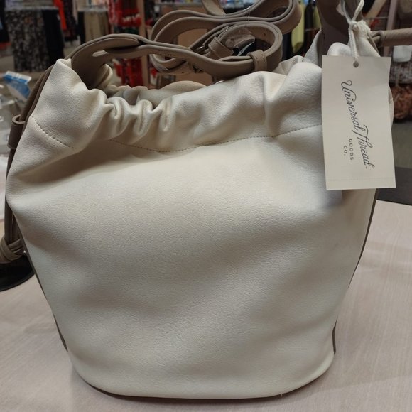 Drawstring Closure Crossbody Bag - Bone - Picture 11 of 12